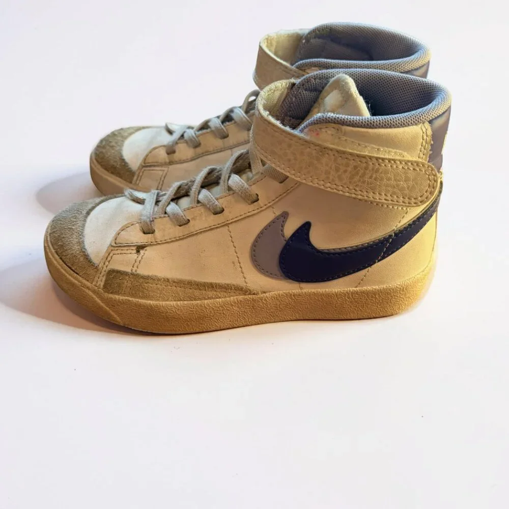Nike Blazer Mid ’77 GS White/Purple Youth 13C Sneakers - Picture 2 of 6
